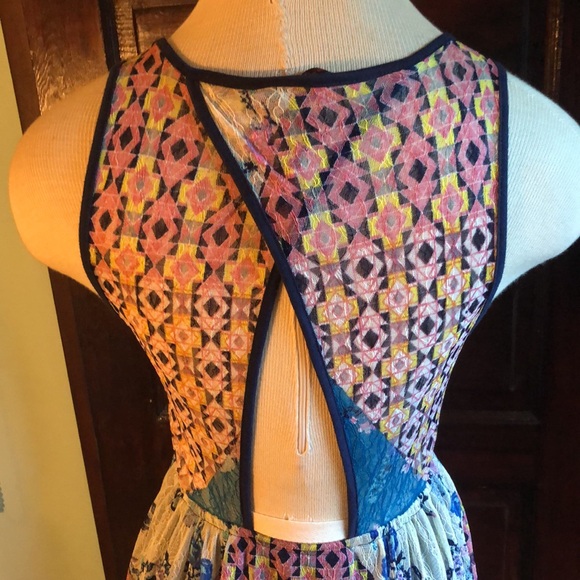 Fire los angels medium dress back cross over with keyhole/ sleeveless/lined - Picture 7 of 14